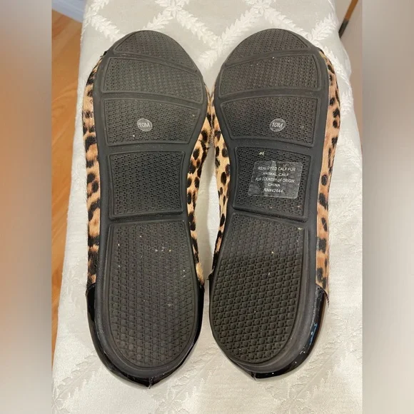Alfani Stepflex Size 10 Leopard Print Leather Upper Flats - Picture 6 of 7